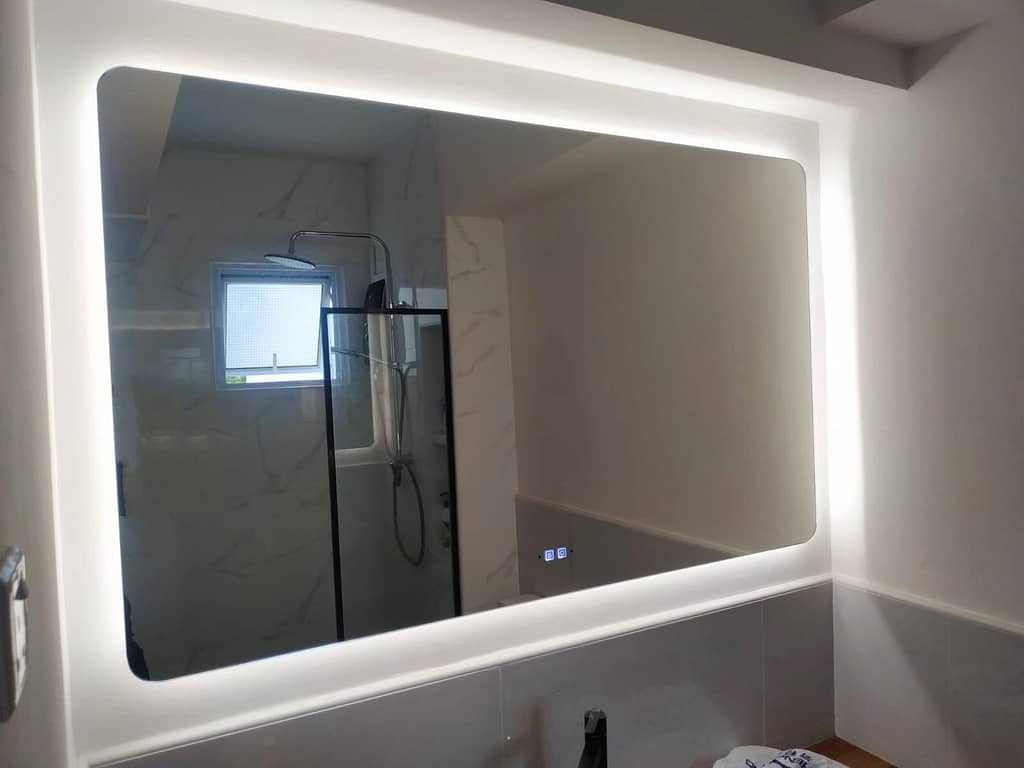 Install Mirror With Led Light