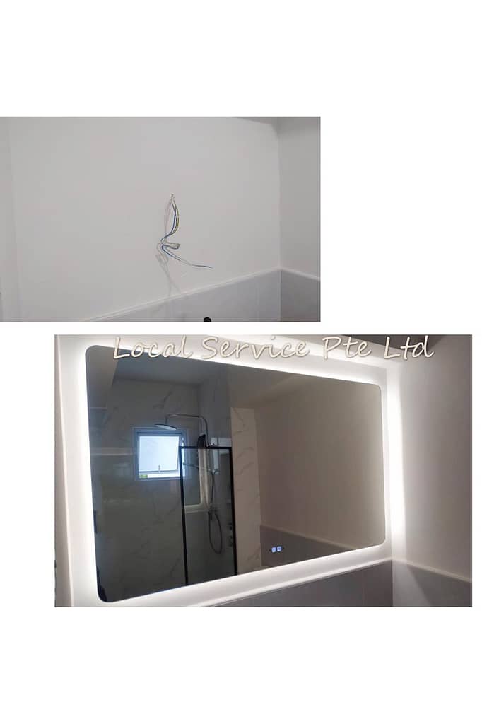 Install Mirror With Led Light