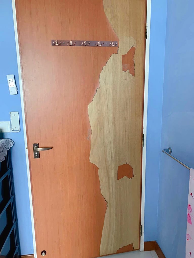 Re-laminate bedroom door